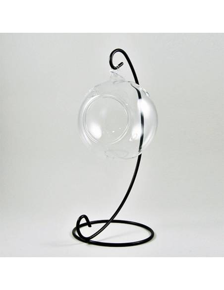 Terrario esfera cristal + soporte metal