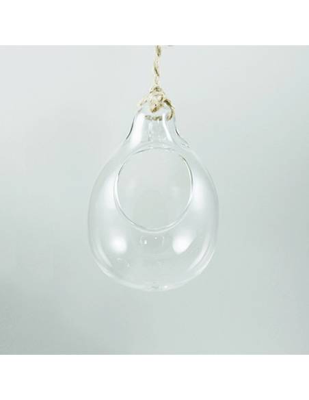 Colgante cristal gota 9x13,5cm.