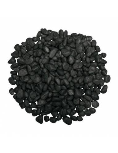 Black satin round gravel