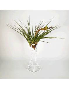 Soporte metal blanco reversible para Tillandsias Ecoterrazas