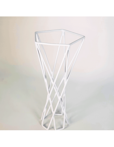 Soporte metal blanco reversible para Tillandsias Ecoterrazas